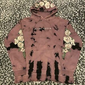 GORGEOUS NWOT CIVIL REGIME MUAVE/PLUM/MARBLED HOODIE